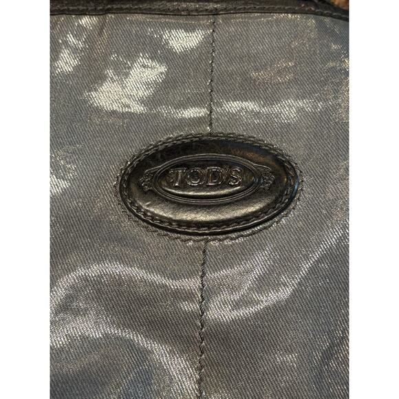 Tod's Gray/Black Coated Canvas G-Line Easy Sacca Tote Made in Italy - Picture 2 of 12